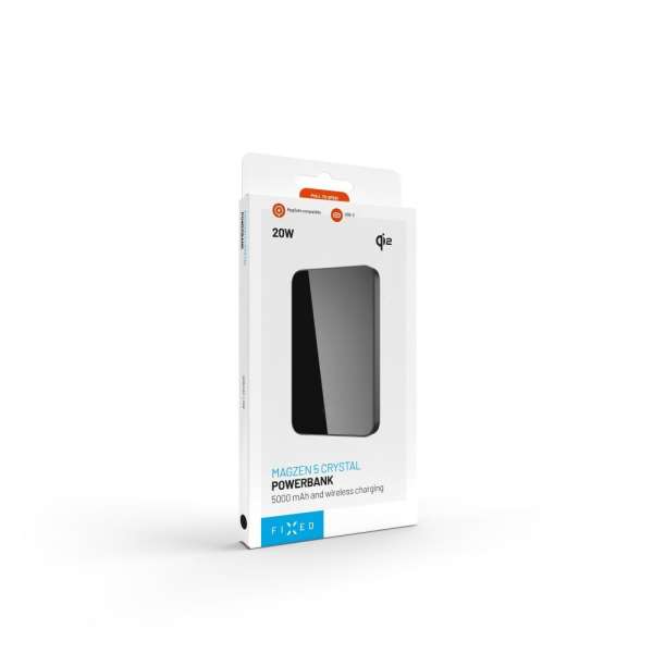 FIXED MagZen 5 Qi2 külső akkumlátor 5000 mAh, fekete