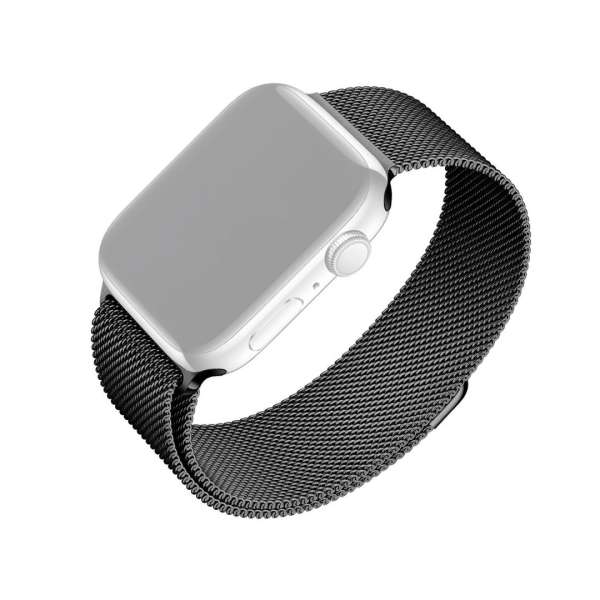 FIXED szíj rozsdamentes hálóval Apple Watch 42/44mm órához, fekete