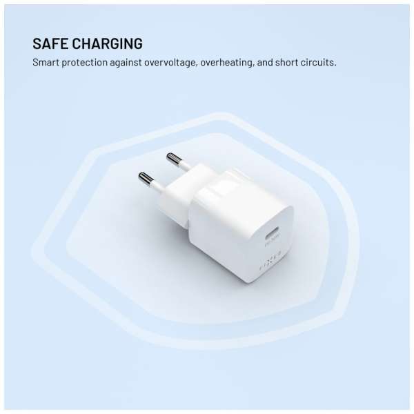 FIXED Mini GaN Charger 30W + USB-C/USB-C Cable White