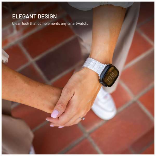 FIXED szilikon óraszíj Apple Watch 38/40/41mm készülékhez, fehér