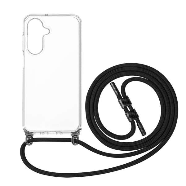 FIXED nyakba akasztaható átlátszó tok Samsung Galaxy A26 5G, fekete