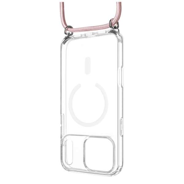 FIXED Nyakbaakasztható MagPure tok Apple iPhone 17 Pro telefonhoz, rózsaszín