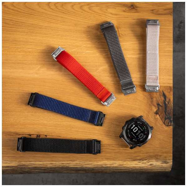 FIXED nylon sportos óraszíj Garmin QuickFit 22mm-es okosórához, sötétszürke FIXNST2-QF22mm--GR
