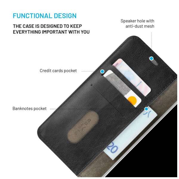 FIXED oldalra nyíló telefontok Apple iPhone 16e, fekete