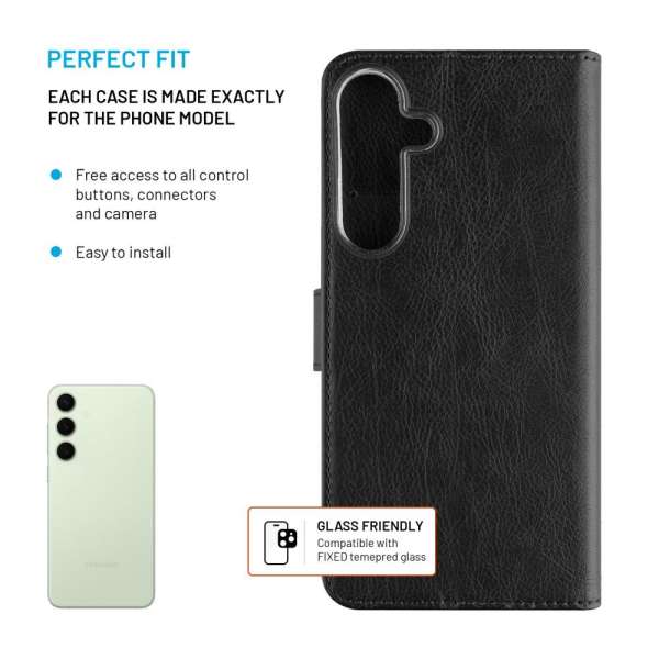FIXED oldalra nyíló telefontok Samsung Galaxy S25+, fekete