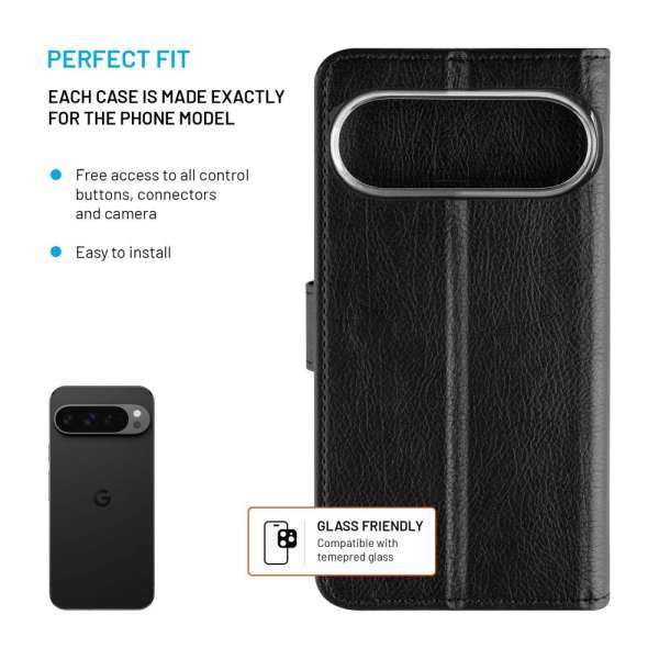 FIXED Opus oldalra nyíló telefontok Google Pixel 10 5G/10 Pro 5G készülékhez, fekete