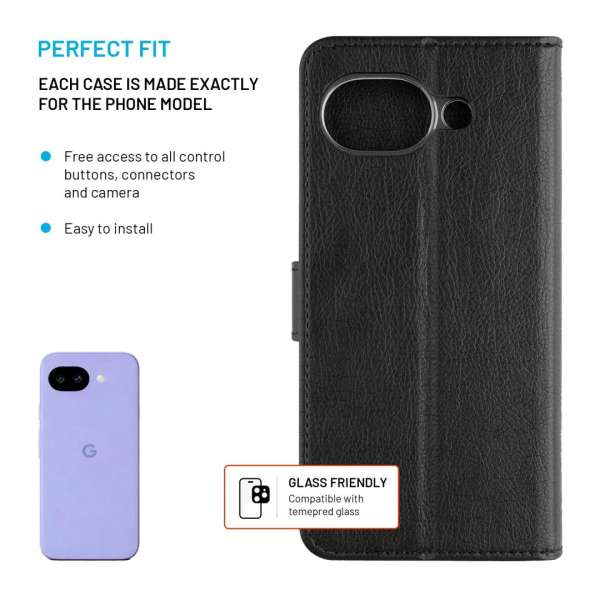 FIXED Opus oldalra nyíló telefontok Google Pixel 10A telefonhoz, fekete