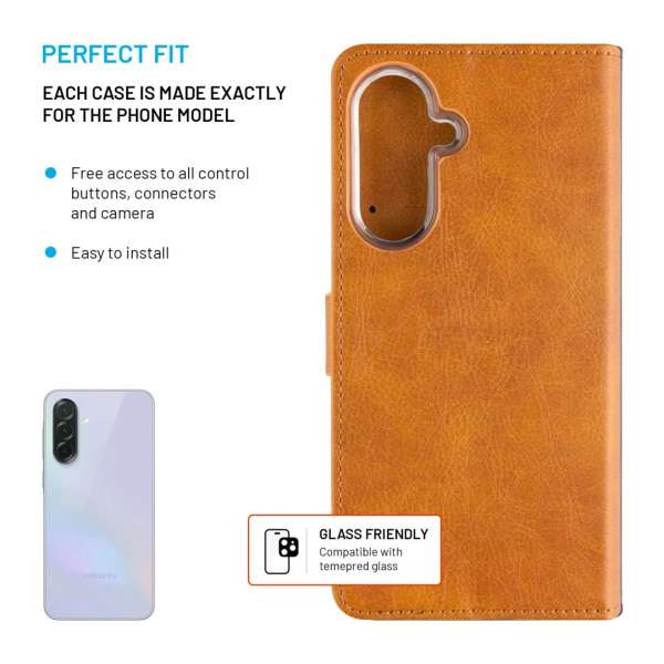 FIXED Opus oldalra nyíló telefontok Samsung Galaxy A37 5G készülékhez, barna