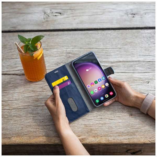 FIXED Opus oldalranyíló telefontok Samsung Galaxy A15/A15 5G telefonhoz, kék