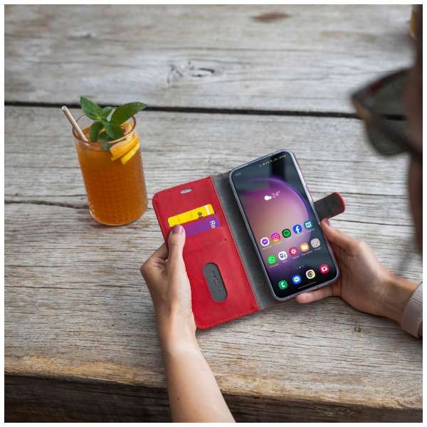 FIXED Opus oldalranyíló telefontok Samsung Galaxy A36 5G telefonhoz, piros