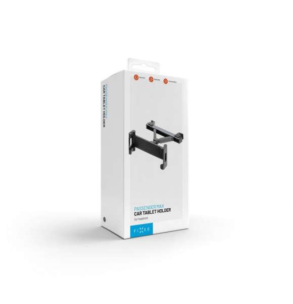 FIXED autós tablet tartó, fejtámlához rögzíthető, 7"-13" méretű tabletekhez, több irányba állítható, sötétszürke