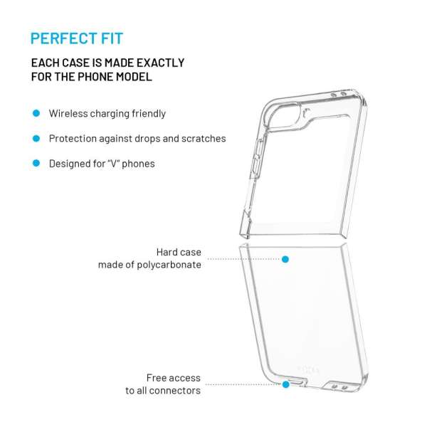 FIXED Pure átlátszó telefontok Samsung Galaxy Z Flip 6 készülékhez, átlátszó