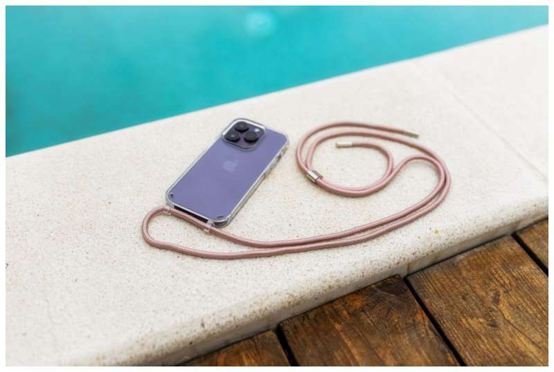 FIXED Pure Neck tok Apple iPhone 15 Pro telefonhoz, rózsaszín