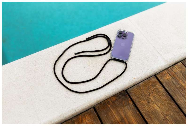FIXED Pure Neck nyakba akasztahtó TPU gél tok  Samsung Galaxy A35 5G fekete FIXPUN-1262-BK