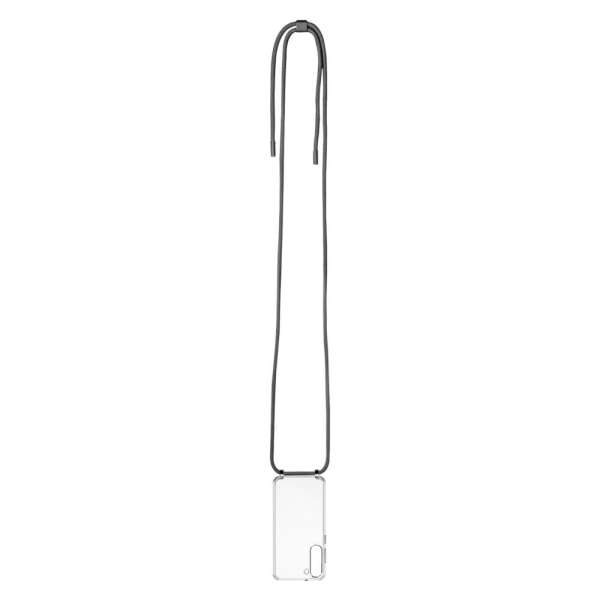 FIXED Pure Neck átlátszó tok Samsung Galaxy S23+ készülékhez, fekete nyakpánttal ,átlátszó