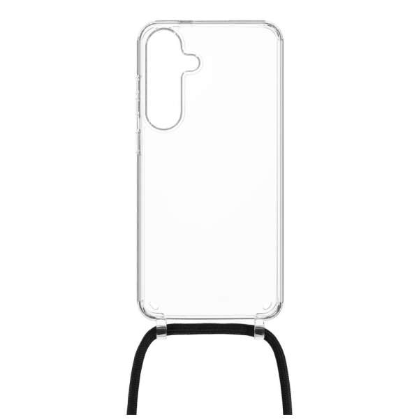 FIXED Pure Neck nyakba akasztahtó TPU gél tok Samsung Galaxy S25+ fekete