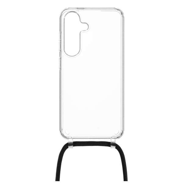 FIXED Pure Neck nyakba akasztahtó TPU gél tok Samsung Galaxy S25 fekete
