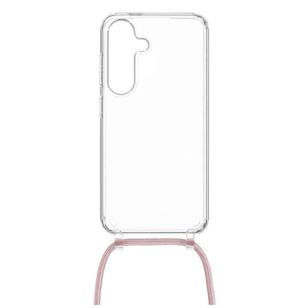FIXED Pure Neck nyakba akasztahtó TPU gél tok  Samsung Galaxy S25 rózsaszín
