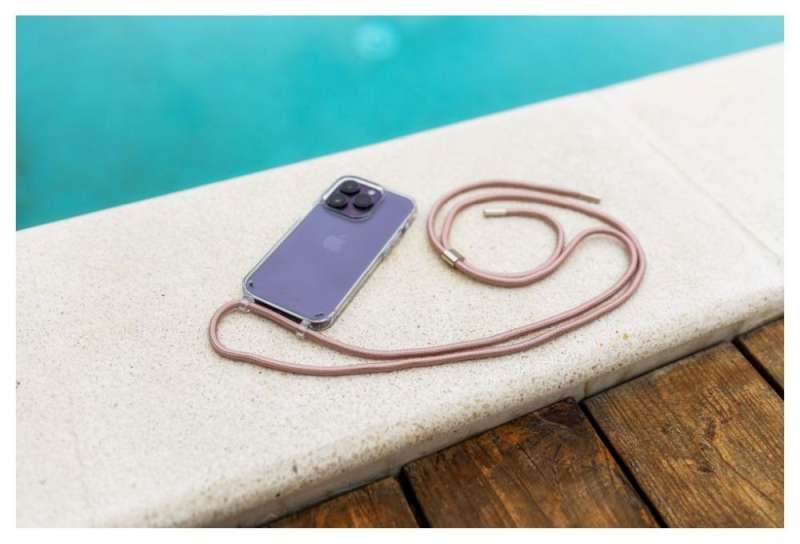 FIXED Pure Neck nyakba akasztahtó TPU gél tok  Samsung Galaxy S25+ rózsaszín
