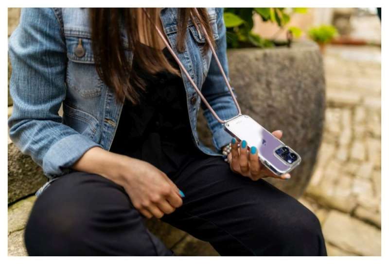 FIXED Pure Neck nyakba akasztahtó TPU gél tok  Samsung Galaxy S25+ rózsaszín