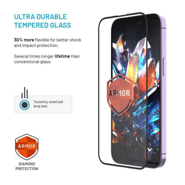 FIXED Rendkívül tartós edzett üveg Samsung Galaxy S26 készülékhez, fekete