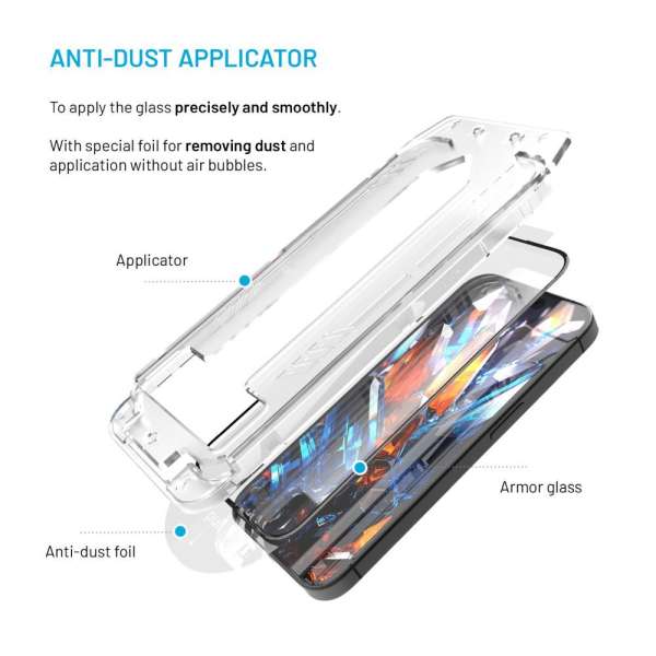 FIXED Rendkívül tartós edzett üveg Samsung Galaxy S26 készülékhez, fekete