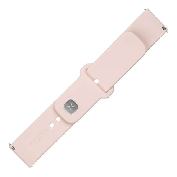 FIXED univerzális szilikon óraszíj készlet, gyors kioldás, 20mm-es okosórákhoz, pink, FIXSST2-20MM-PI