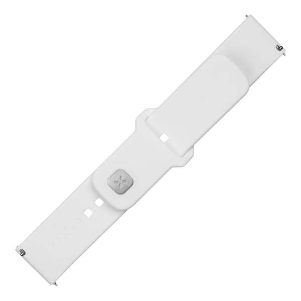 FIXED univerzális szilikon óraszíj készlet, gyors kioldás, 20mm-es okosórákhoz, fehér, FIXSST2-20MM-WH