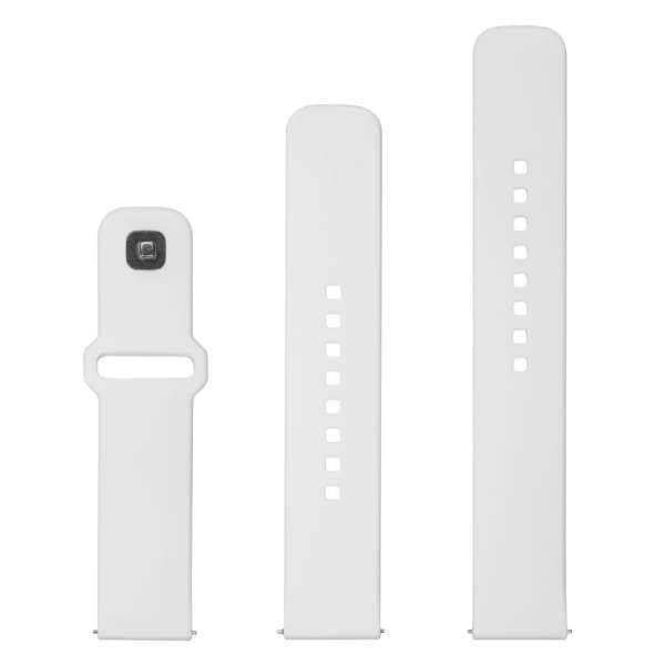 FIXED univerzális szilikon óraszíj készlet, gyors kioldás, 20mm-es okosórákhoz, fehér, FIXSST2-20MM-WH