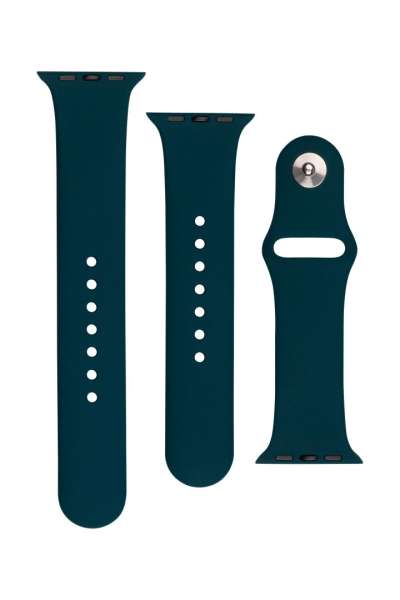 FIXED szilikon sportos óraszíj Apple Watch 42/44/45 mm-es okosórához, sötétzöld FIXSST-434-DRGRE