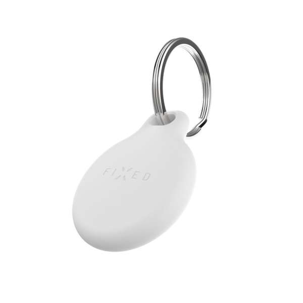 FIXED Silky szilikon tok Apple AirTag-hez, fehér