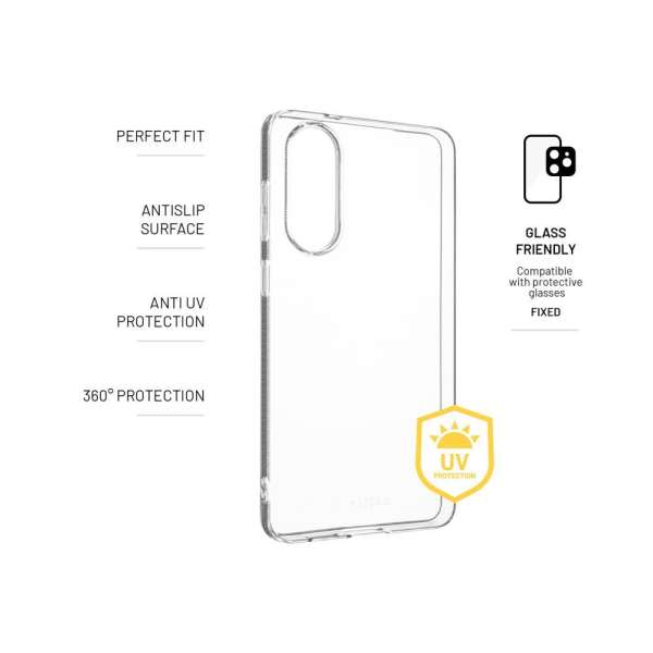 FIXED Slim AntiUV szilikon tok Samsung Galaxy S25 Edge 5G telefonhoz, átlátszó