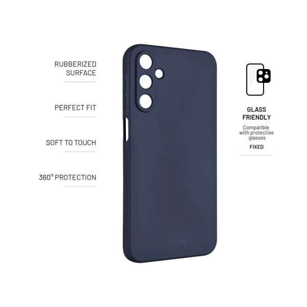 FIXED Story gumirozott telefontok Samsung Galaxy A15/A15 5G készülékekhez, kék, FIXST-1259-BL