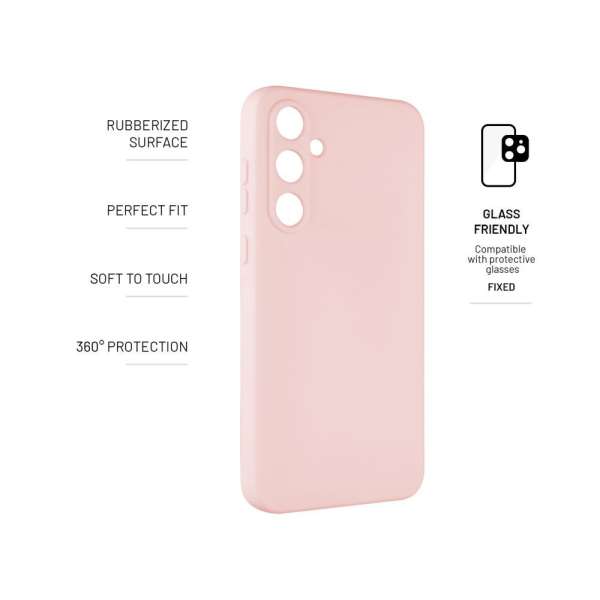 FIXED Story gumirozott telefontok Samsung Galaxy A35 5G készülékhez, pink, FIXST-1262-PK