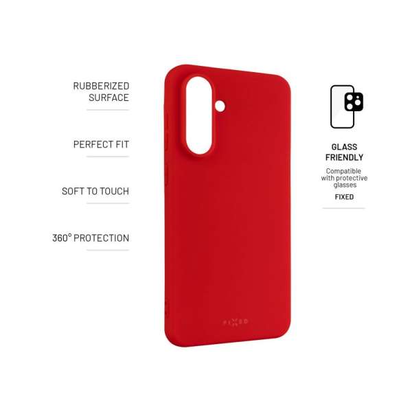 FIXED Story Gumírozott telefontok Samsung Galaxy A56 5G-hez, piros