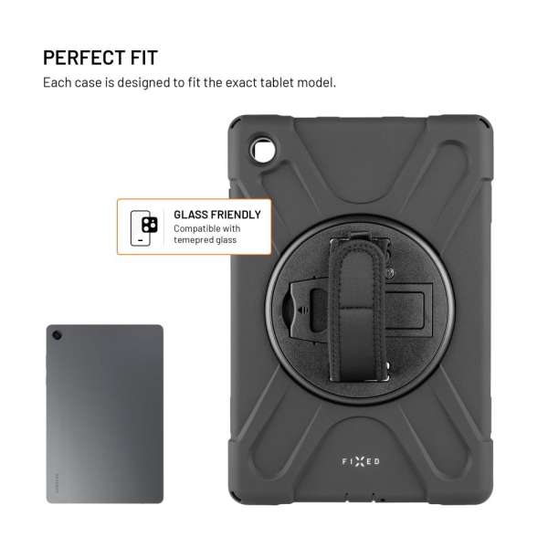 FIXED Strapabíró tablet tok Samsung Galaxy Tab A11+ készülékhez, fekete