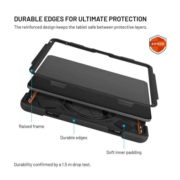 FIXED Strapabíró tablet tok Samsung Galaxy Tab A11+ készülékhez, fekete