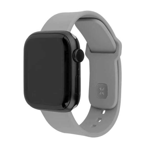 FIXED szilikon sportos óraszíj Apple Watch 38/40/41mm-es okosórákhoz, világos szürke