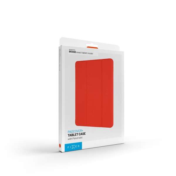 FIXED táblagép tok kijelző takaróval Apple iPad 10,2" (2019/2020/2021) készülékhez, piros