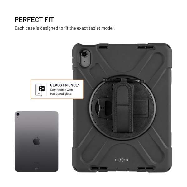 FIXED masszív tablet tok Apple iPad 10,9" (2022)/iPad 11" (2025) készülékhez, fekete