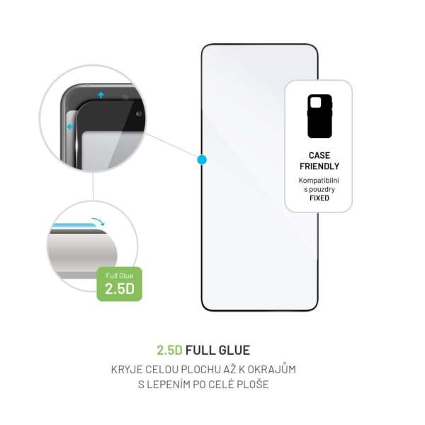 FIXED teljes képernyőt védő 2,5D edzett üveg a Xiaomi Redmi 14C/POCO C75 készülékhez Black