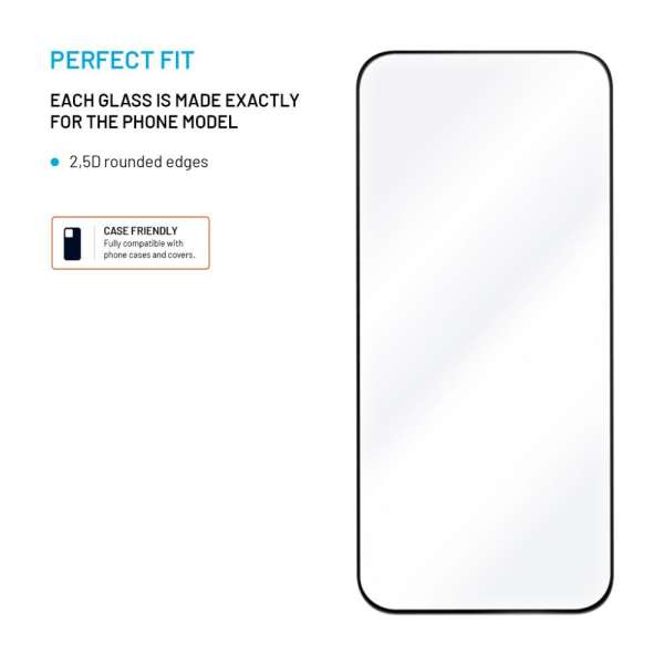 FIXED teljes képernyőt védő 2,5D edzett üveg Google Pixel 10 Pro XL 5G készülékhez, fekete