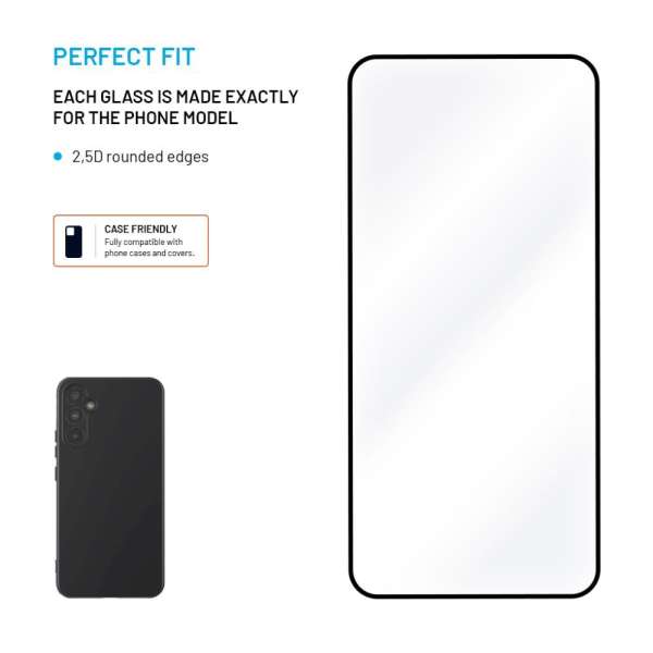 FIXED teljes képernyőt védő 2,5D edzett üveg Samsung Galaxy A36 5G/A56 5G, fekete