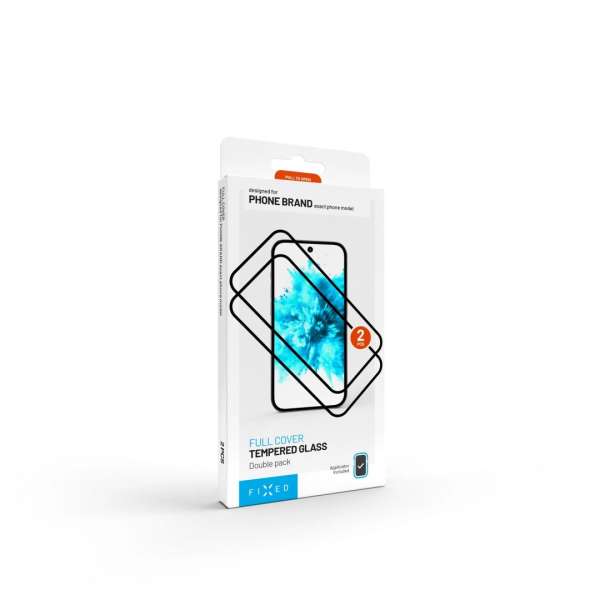 FIXED teljes képernyőt védő 2,5D edzett üveg Samsung Galaxy A57 5G készülékhez, 2 drb, fekete