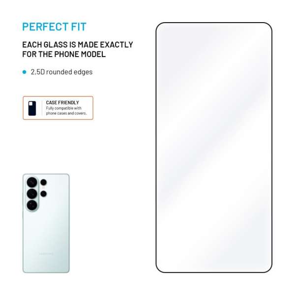 FIXED teljes képernyőt védő 2,5D edzett üveg Samsung Galaxy S26 Ultra készülékhez, 2drb, fekete