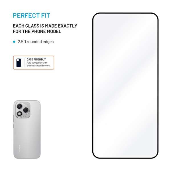 FIXED teljes képernyőt védő edzett üveg Honor 400 Lite készülékhez, fekete