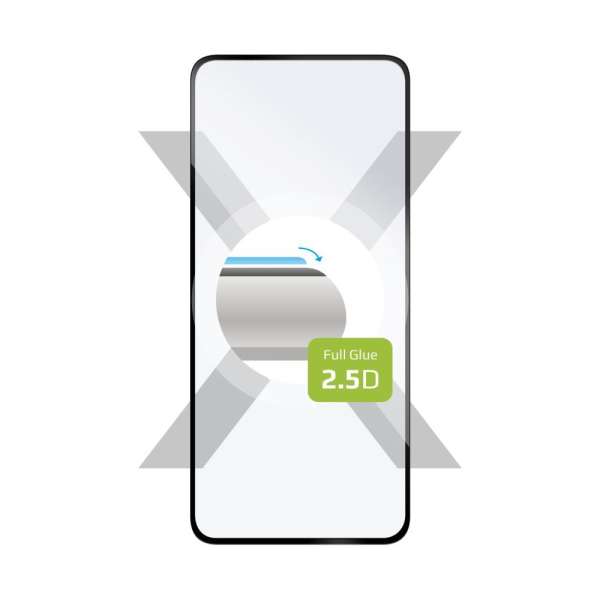 FIXED teljes kijelzőt fedő 2,5D edzett üvegfólia POCO F6 5G, fekete