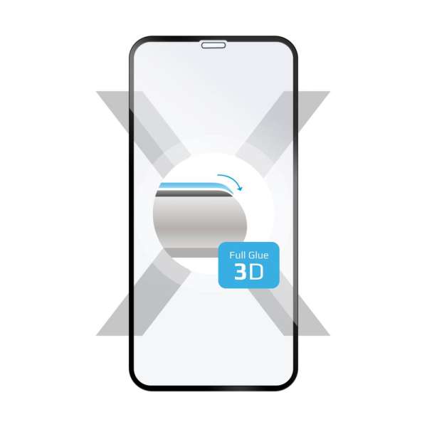 FIXED teljes kijelzős üvegfóliaApple iPhone XR/11 telefonokhoz, fekete