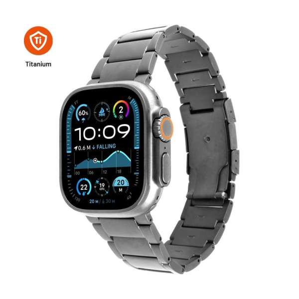 FIXED Titán óraszíj Apple Watch 44/45/46/49mm okosórához, natural titanium