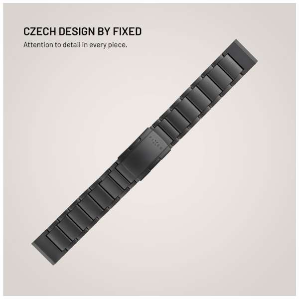 FIXED Titán óraszíj Garmin QuickFit 22mm okosórához, fekete